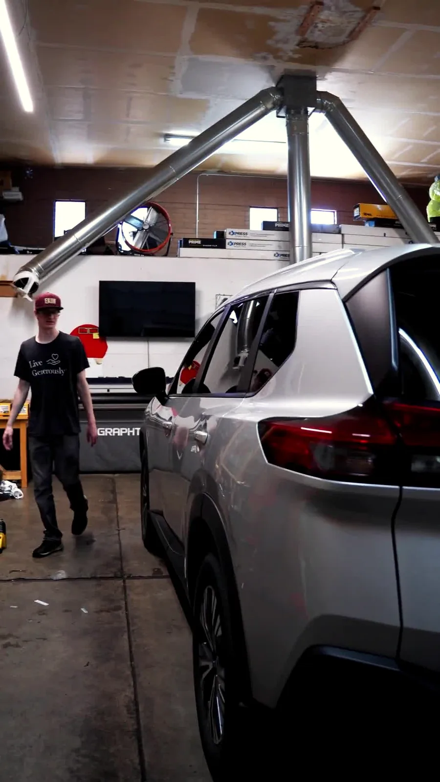 Nissan Rogue inside the Ogden Window Tinting shop
