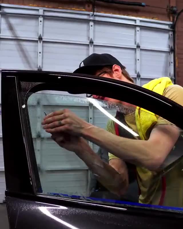 Corvette door glass tint