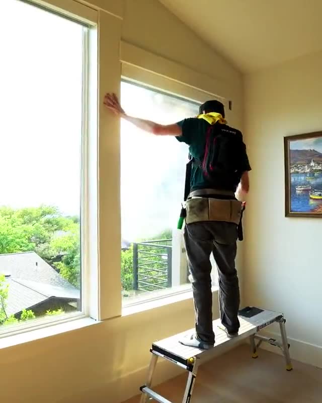 Home window film install